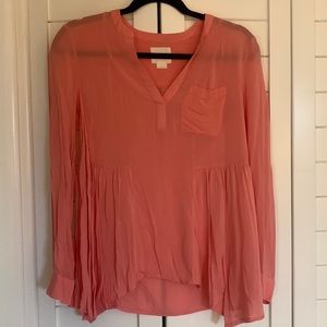 Anthropologie Maeve salmon top